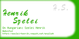 henrik szelei business card